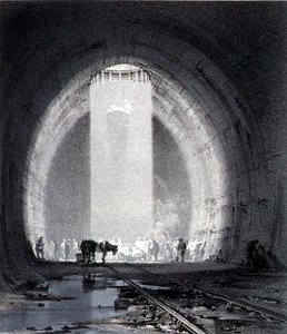 Arbeitsschacht, Kilsby Tunnel, 8. Juli 1837, vom Künstler graviert