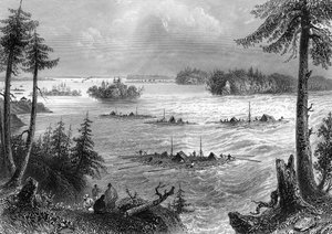 Die Mündung der Ottawa- und St.-Lorenz-Flüsse, Kanada