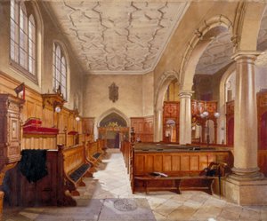 Innenraum der Kapelle in Charterhouse, London von John Crowther