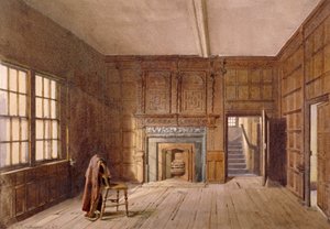 Innenansicht von Sir John Spencers Zimmer im Canonbury House, Islington, London, 1887 von John Crowther