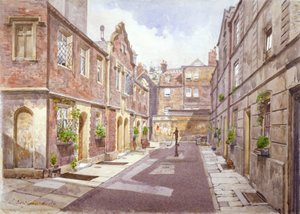 Ansicht der Armenhäuser in Cock Court, Jewry Street, City of London