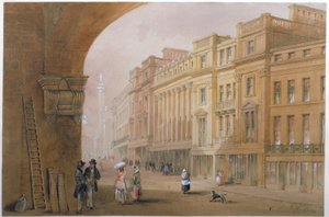 Ansicht der Grey Street, Newcastle upon Tyne von John Dobson