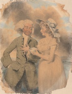 John Edwin und Mrs. Mary Wells als Lingo und Cowslip in "The Agreeable Surprise" von John Downman