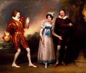 Master Page, Anne Page und Slender von John Downman, ARA