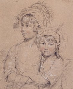 Die Fräulein Rigby, die beiden Töchter von Herrn Rigby aus Norwich, einem berühmten Chirurgen, 1778 von John Downman