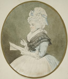 Alte Dame mit Lupe von John Downman