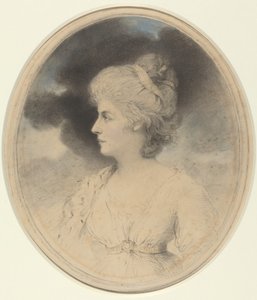 Porträt einer Frau im Profil von John Downman
