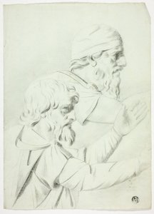 Zwei Männer im Profil (aus Basrelief) von John Downman