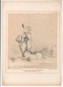 Karikatur mit Lord Bentinck als der Zentaur Nessus von John Doyle