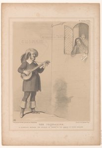 Karikatur mit Sir Robert Inglis als Troubadour