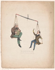 Waage mit den Schriftstellern Walter Scott und Thomas Moore von John Doyle