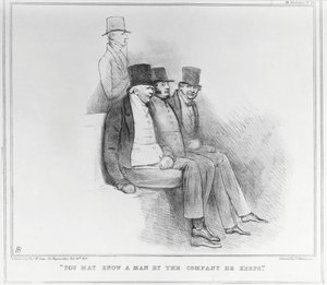 Man erkennt einen Mann an der Gesellschaft, die er pflegt, 1833 von John Doyle