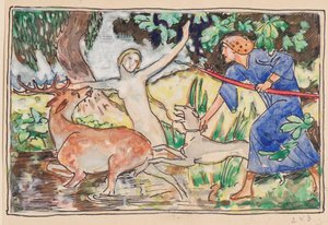 Diana und Actaeon von John Duncan