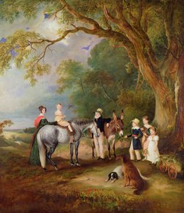 Miss Catherine Herrick mit ihren Nichten und Neffen, den fünf älteren Kindern von Rev. und Mrs. Henry Palmer, 1827 von John E. Ferneley