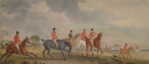 Die Quorn-Jagd: Der Künstler und seine Freunde ziehen los von John E. Ferneley
