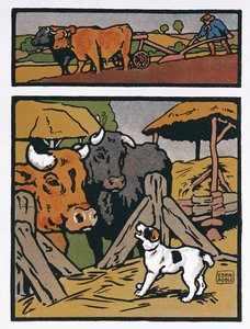 Illustration für Der Hund und die Kuh, aus 