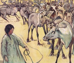 Elchherde, Illustration aus 