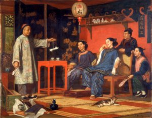 Chinesische Damen betrachten europäische Kuriositäten, 1868