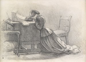 Eine Frau - Illustration zu einem Gedicht von John Everett Millais
