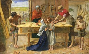 Christus im Haus seiner Eltern von John Everett Millais