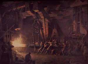 West Point Gun Foundry, Schmieden der Welle, ca. 1867