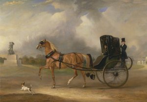 William Massey-Stanley fährt seinen Cabriolet im Hyde Park von John Ferneley