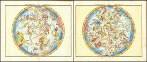 Hemisphäre Austral und Hemisphäre Boreal von John Flamsteed
