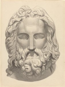 Antiker bärtiger Kopf von John Flaxman