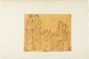 Amor und drei Frauen von John Flaxman