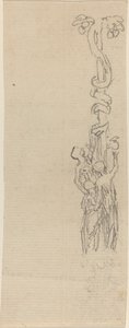 Entwurf für einen Kandelaber, der die drei Grazien darstellt, die die Äpfel der Hesperiden sammeln von John Flaxman
