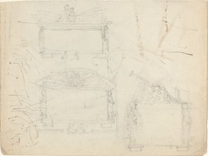 Entwürfe für Denkmäler [recto und verso] von John Flaxman