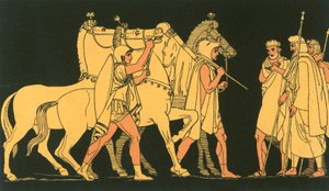 Diomed und Ulysses, zurückkehrend mit den Beutestücken von Rhesus von John Flaxman
