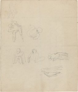 Blatt mit Figurenstudien von John Flaxman