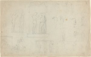 Blatt mit Skizzen (recto und verso) von John Flaxman