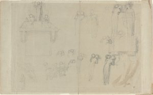 Blatt mit Studien [recto und verso] von John Flaxman