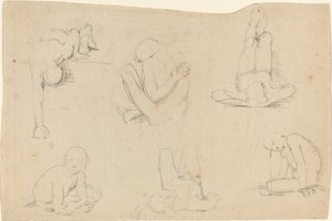 Studien einer männlichen Figur von John Flaxman
