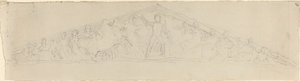 Studie für die Rekonstruktion des Westgiebels des Parthenon von John Flaxman