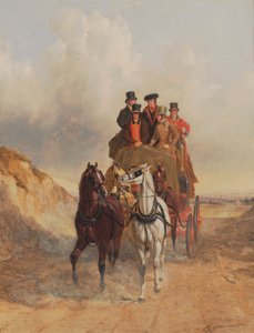 Die königliche Postkutsche auf der Straße von John Frederick Herring