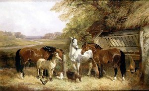 Bauernhoftiere in einer Landschaft von John Frederick Herring Jnr