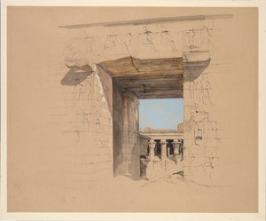Der Tempel von Edfu: Die Tür des Pylons von John Frederick Lewis