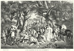 Ein ländliches Fest zur Zeit von Charles II (Gravur)