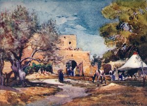 Mittelalterliches Gebäude außerhalb der Nordmauer von Jerusalem
