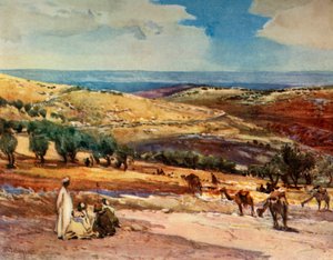 Auf der Straße von Jerusalem nach Bethanien von John Fulleylove