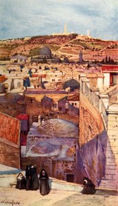Der Ölberg von einem Hausdach auf dem Berg Zion, 1902