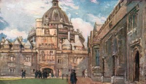 Die Radcliffe-Bibliothek, oder Camera Bodleiana, vom Brasenose College Quadrangle