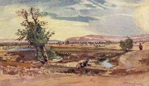 Der Bach, der aus der Quelle von Elisha fließt von John Fulleylove