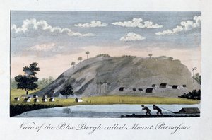 Blick auf den Blauen Berg, genannt Mount Parnassus von John Gabriel Stedman