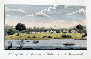 Blick auf die Siedlung namens Juden Savannah, 1813