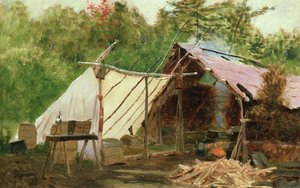 Lager im Maine-Wald, Nr. 3 von John George Brown