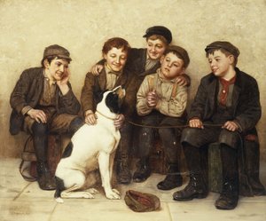 In guten Händen, 1909 von John George Brown